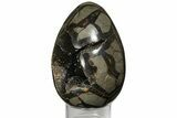 Septarian Dragon Egg Geode - Black Crystals #172809-2